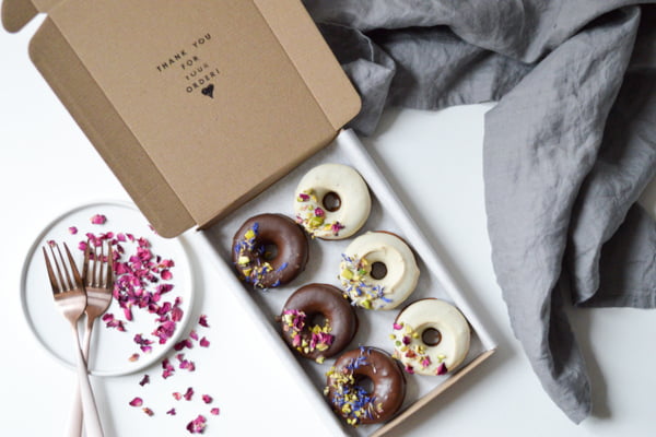 Box of ring doughnuts