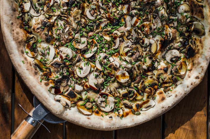 Home Slice Vegan Mushroom Pizza
