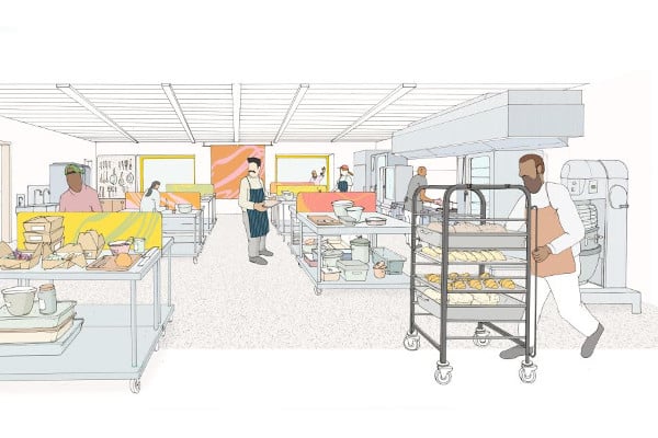 Illustration of what Mission Kitchen will look like